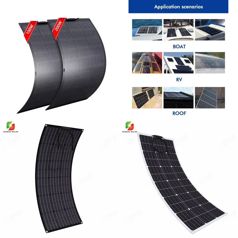 Solar Panel 200W - 50W 100W 150W 200W Esnek Güneş