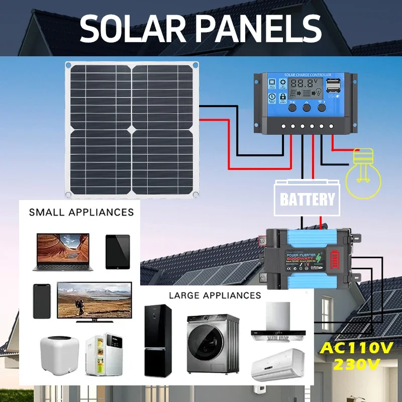 6000W güneş enerjisi kiti, 200 - Solar Panel 200W incelemesi ve fiyatı